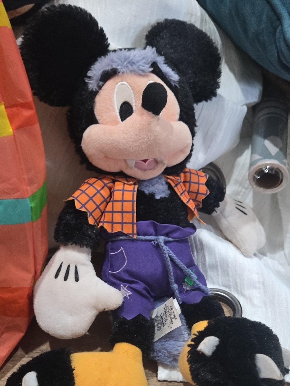 Disney Black, Purple & Orange Mickey Mouse Plush